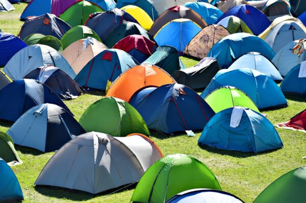 Палатки на фестивале